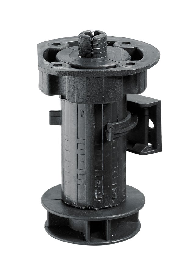 Pied de meuble de cuisine rond en ABS réglable H.10 cm Diam.2,8 cm gris - HETTICH