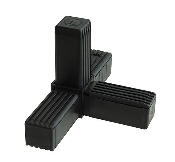 Connecteur 4 voies tube carré 25 x 25 x 1,5 mm