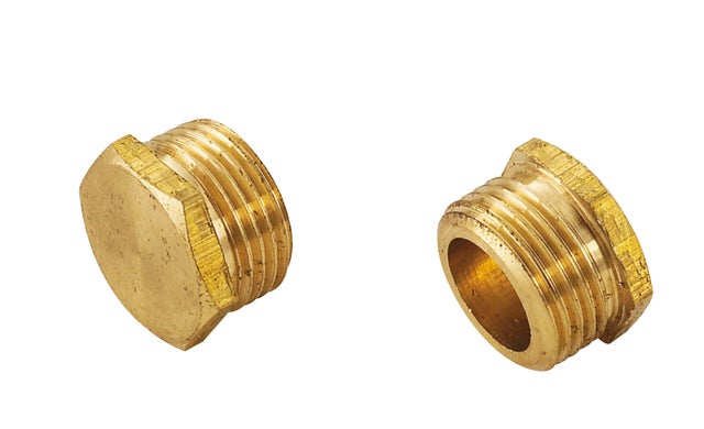 Raccord bouchon mâle M.20X27(3/4'') cuivre à visser - (lot de 2)