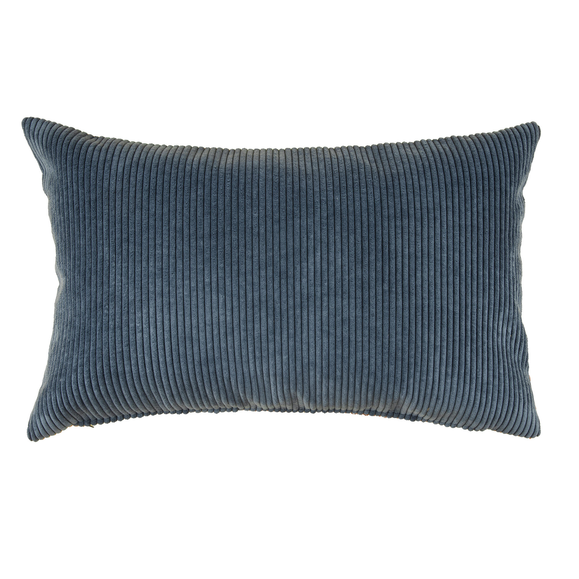 Cojín decorativo reversible refugio camilo pana azul - tierra 50x30cm