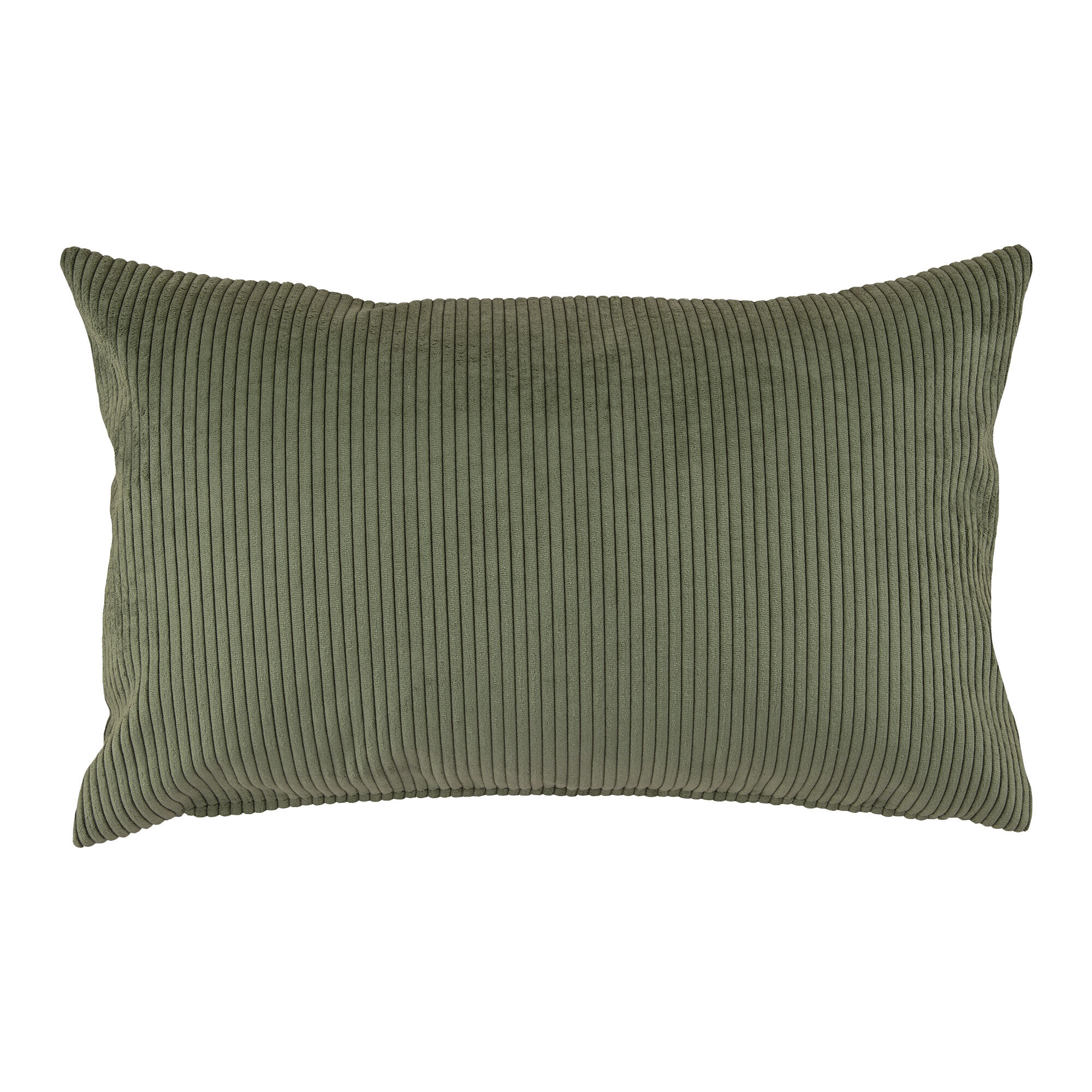 Cojín decorativo reversible refugio camilo pana verde - mostaza 50x30cm