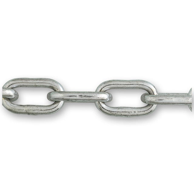Chaîne droite soudée en acier zingué maillon court Diam.3 mm 15 m