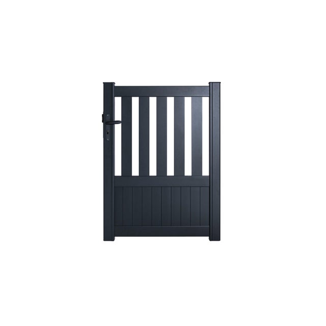 PORTILLON ALUMINIUM TILLEUL GRIS HT 1.39X1.04M