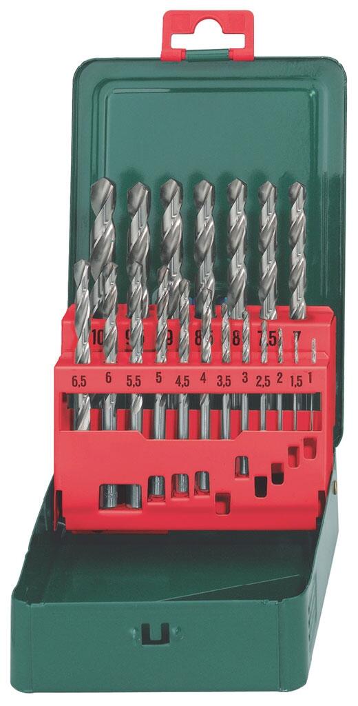 Coffret De 19 Forets HSS Acier Rapide - Gamme Complète - Boîte Métal - Neuf