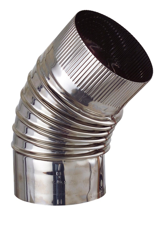 Coude plissé 45° Inox diamètre 125 mm 