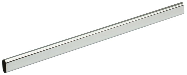 Tube penderie chrome 30 x 15 mm Long.2 m - HETTICH
