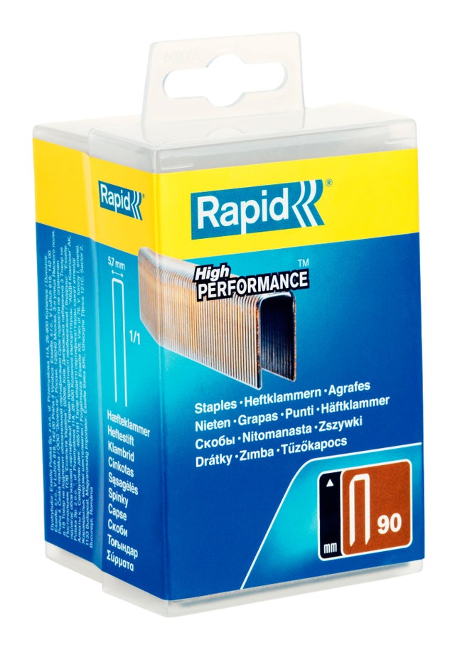 Boite polypro de 3000 agrafes n°90 L.30 mm Galva - RAPID
