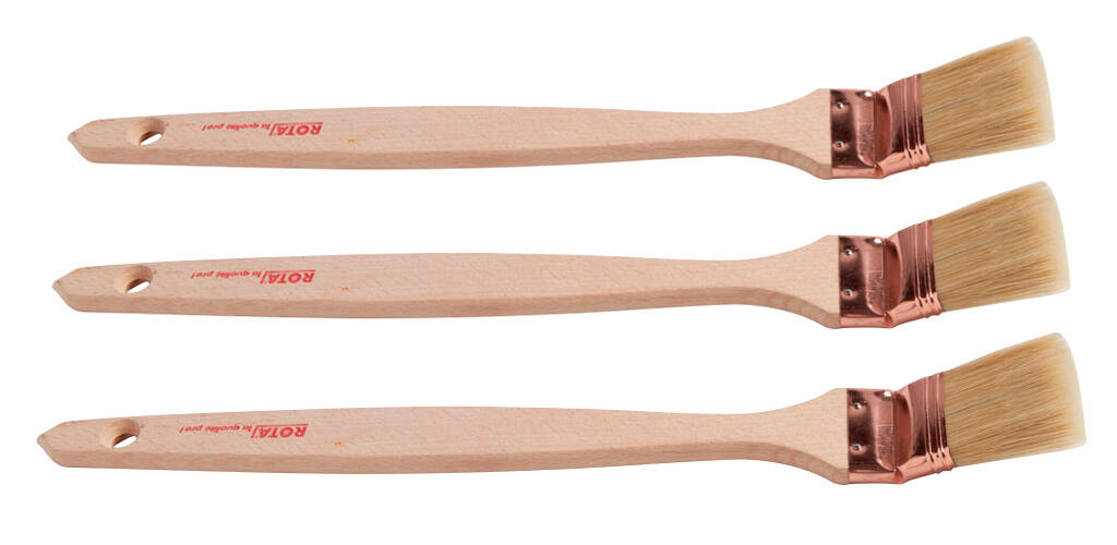 Pinceaux brosses radiateur coudé sur plat toute peinture l.35 mm - KANA (lot de 3) - 3