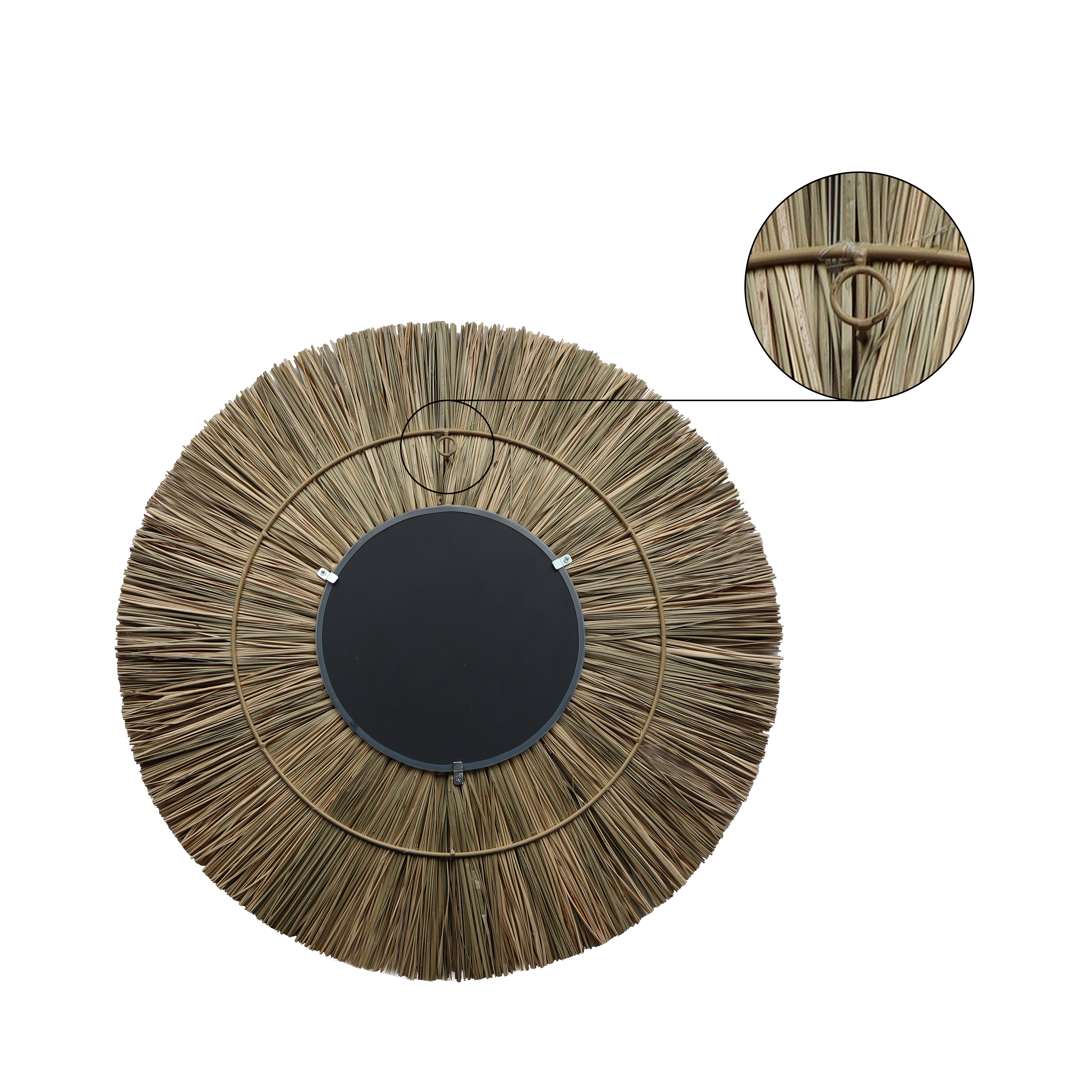 Miroir rond rotin naturel Soleia INSPIRE diam.70 cm - 11