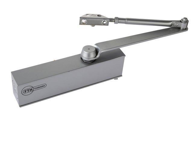 Ferme-porte hydraulique réversible bras standard blanc