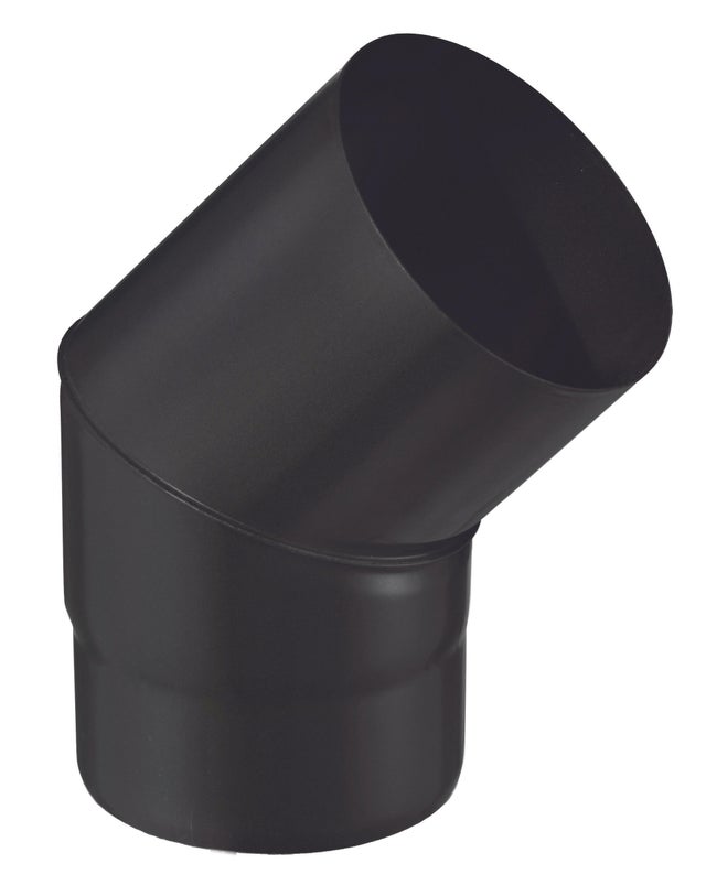 Coude 45° raccordement émail 0,7 mm noir mat Ø125