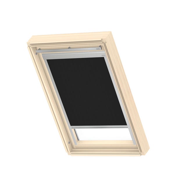 Store fenêtre de toit VELUX occultant manuel noir DBL S08, cadre gris ...