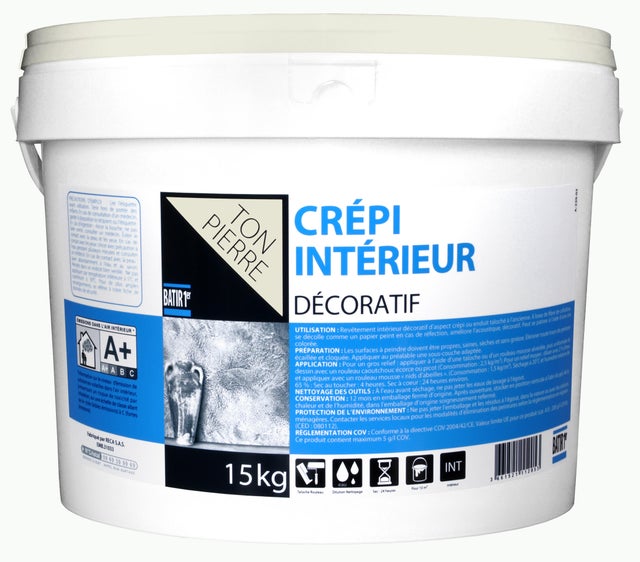 Crépi intérieur décollable ton pierre 15 Kg