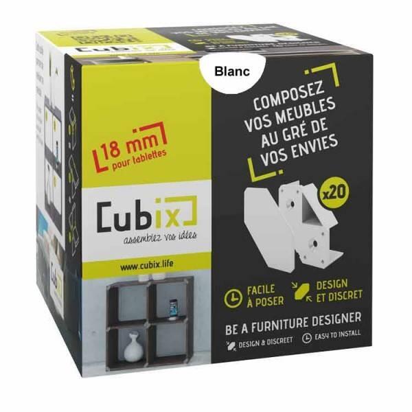 Systeme cubix blanc pour tablette de 18 mm