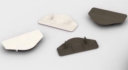 Sachet de 4 caches pour trou de charnière Ø35 mm Blanc