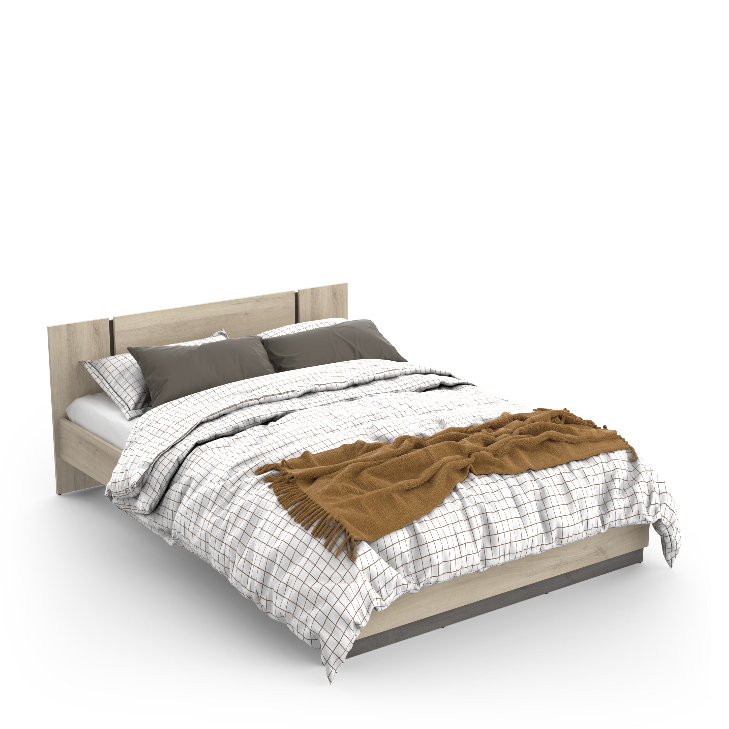 Estructura de cama WATSON 140x190cm Roble - 2