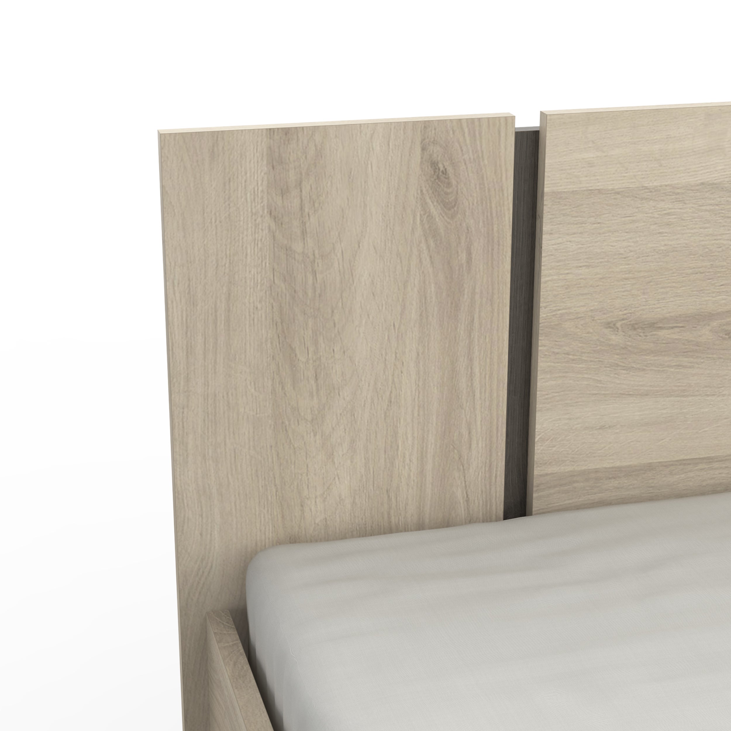 Estructura de cama WATSON 140x190cm Roble - 7