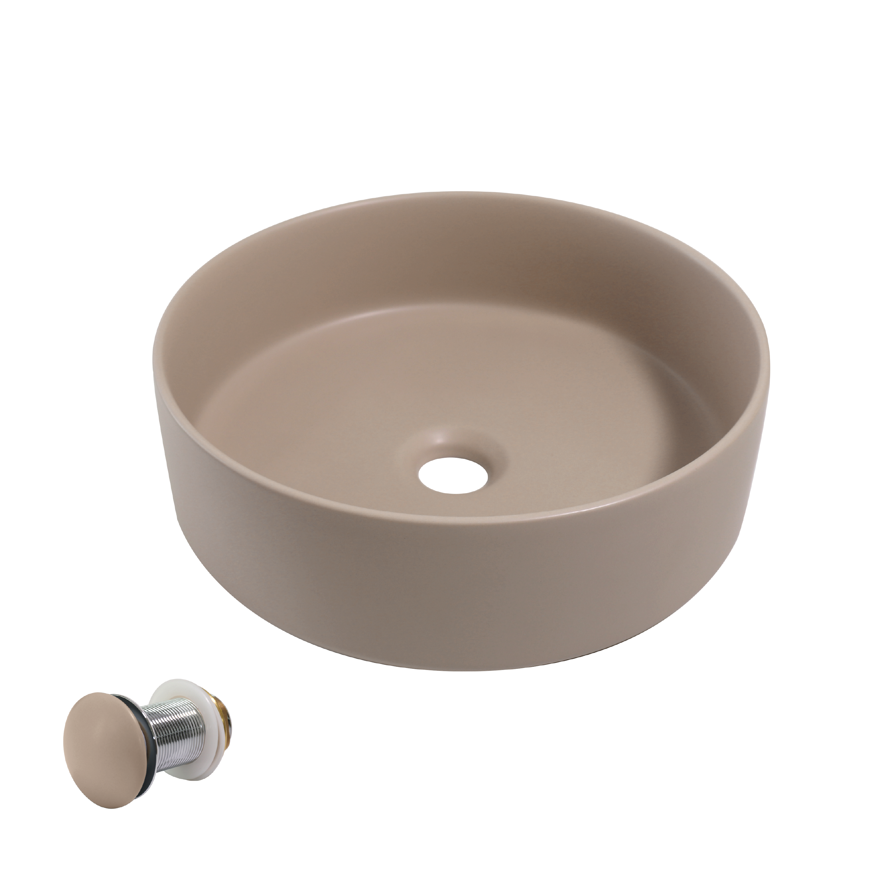 Umywalka nablatowa Studio beż 37 cm Sensea - 9