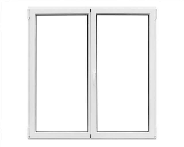 Fenêtre aluminium H.125 x l.120 cm ouvrant à la française 2 vantaux blanc