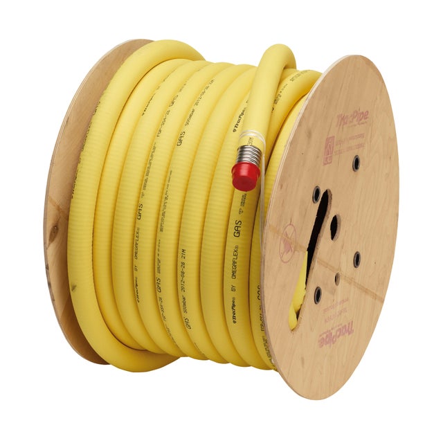Tuyau PLT inox gainé PE jaune TRACPIPE® DN15 30 mètres BANIDES
