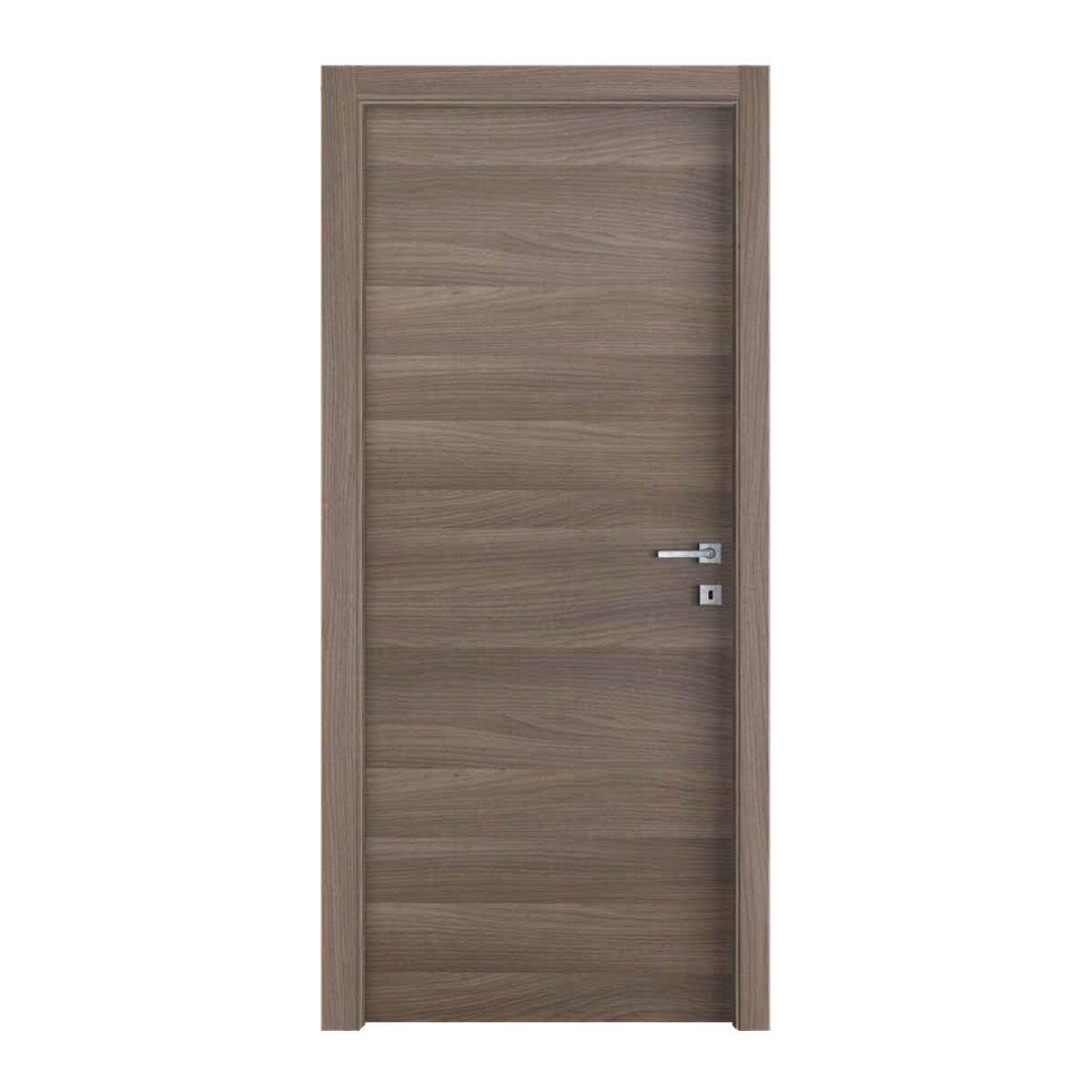 Porta interna a battente Chic in MDF di abete colore marrone, L 80 x H 210 cm, apertura reversibile - 3