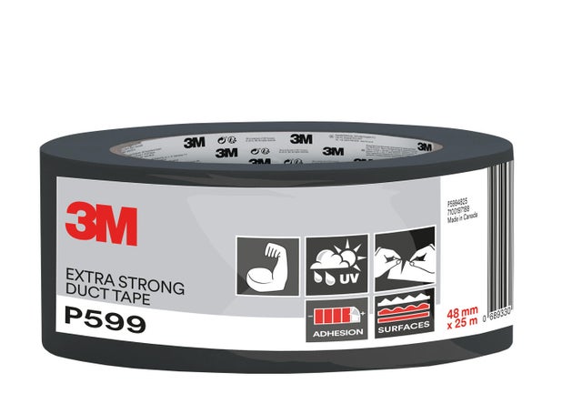 Adhésif de réparation extrême renforcé noir 25 m x 48 mm P599 - 3M