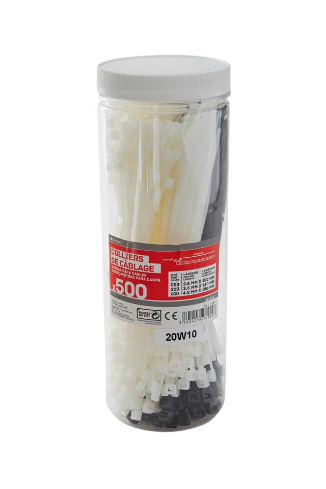 Lot de 500 colliers de fixation