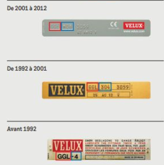 plaque signalétique velux qui date d'avant 2013 - 1