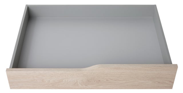 Lot de 2 pleins tiroirs 1/2 hauteur chêne nordique de Larg.76,4 cm pour colonne de Larg.80 cm