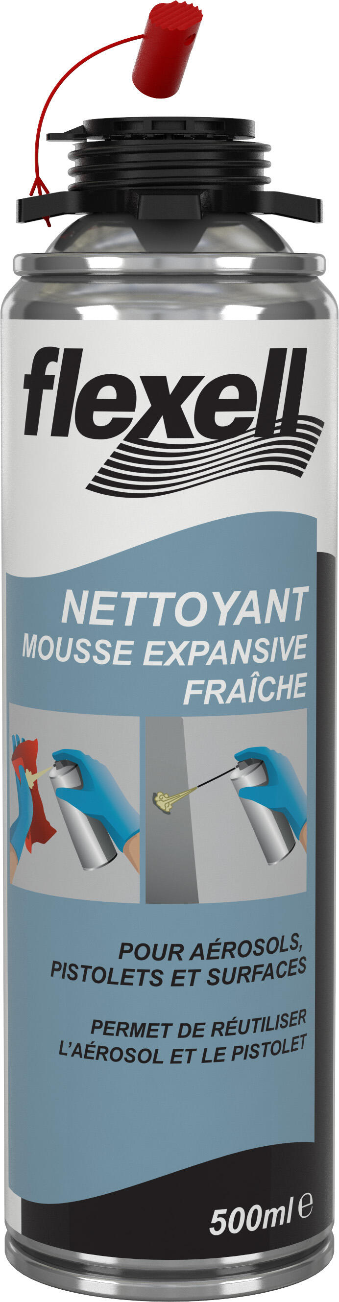 Nettoyant pour mousse polyuréthane expansive 500 ml - FLEXELL | Bricoman