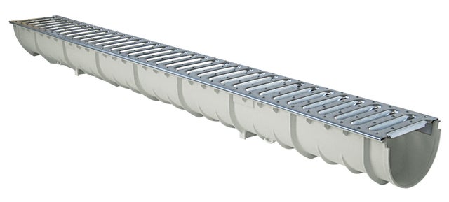 Caniveau avec passerelle A15 en acier galvanisé Larg.100 mm Meahome Classic