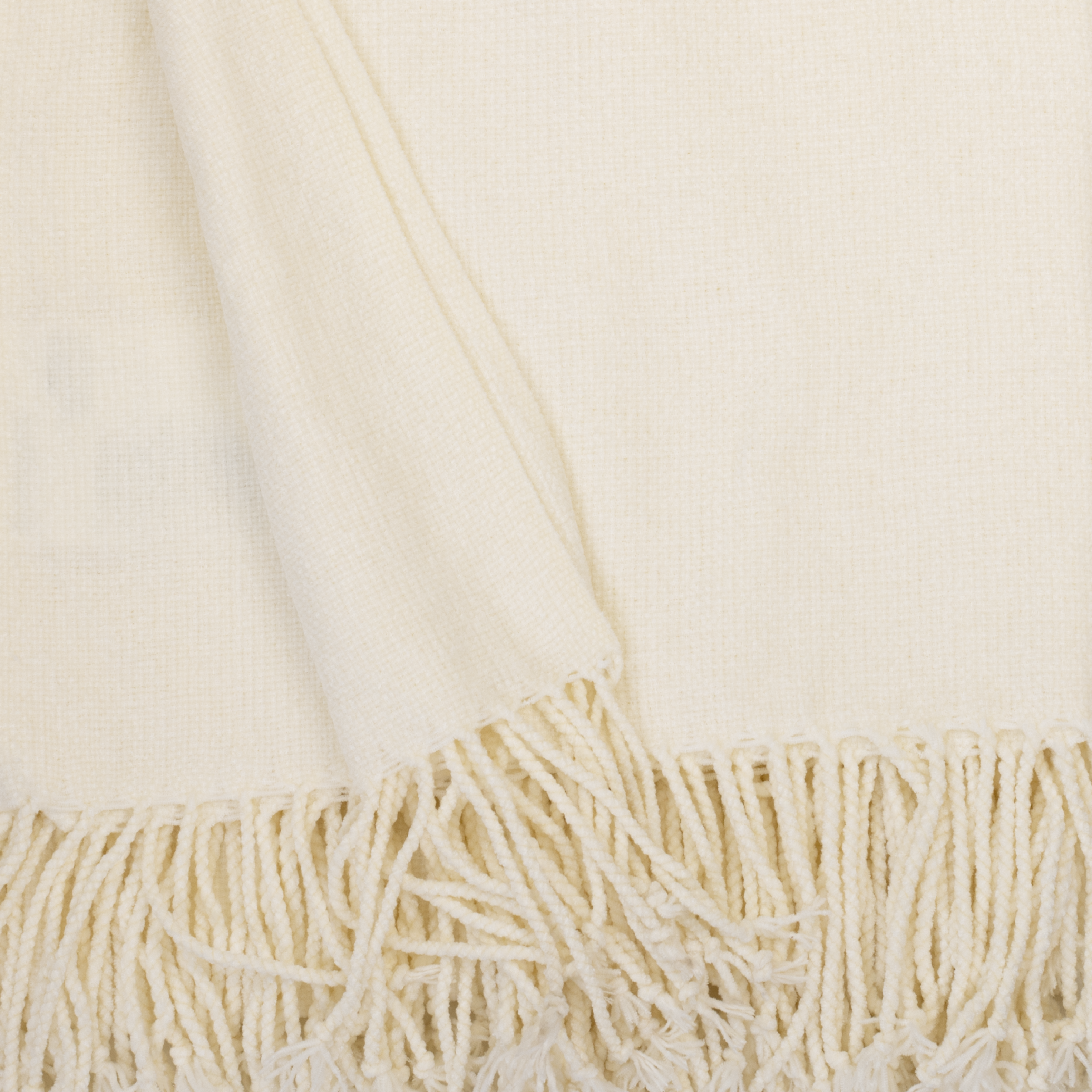 Manta franela Moania rectangular INSPIRE poliéster liso beige overlock y cosido de 130x170 cm - 3