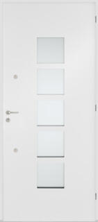 Porte d'entrée aluminium blanche poussant gauche H.215 x l.90 cm Fuji - 2