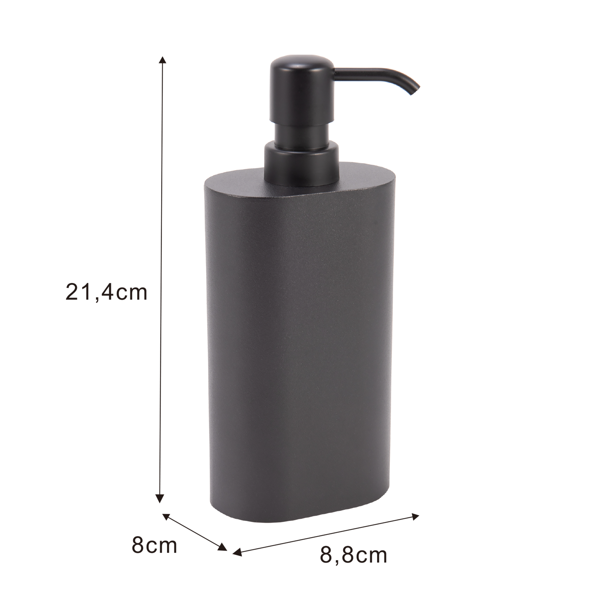 Doseador 400 ml 8,8 x 8 x 21,4 cm preto Delinia Casual - 6