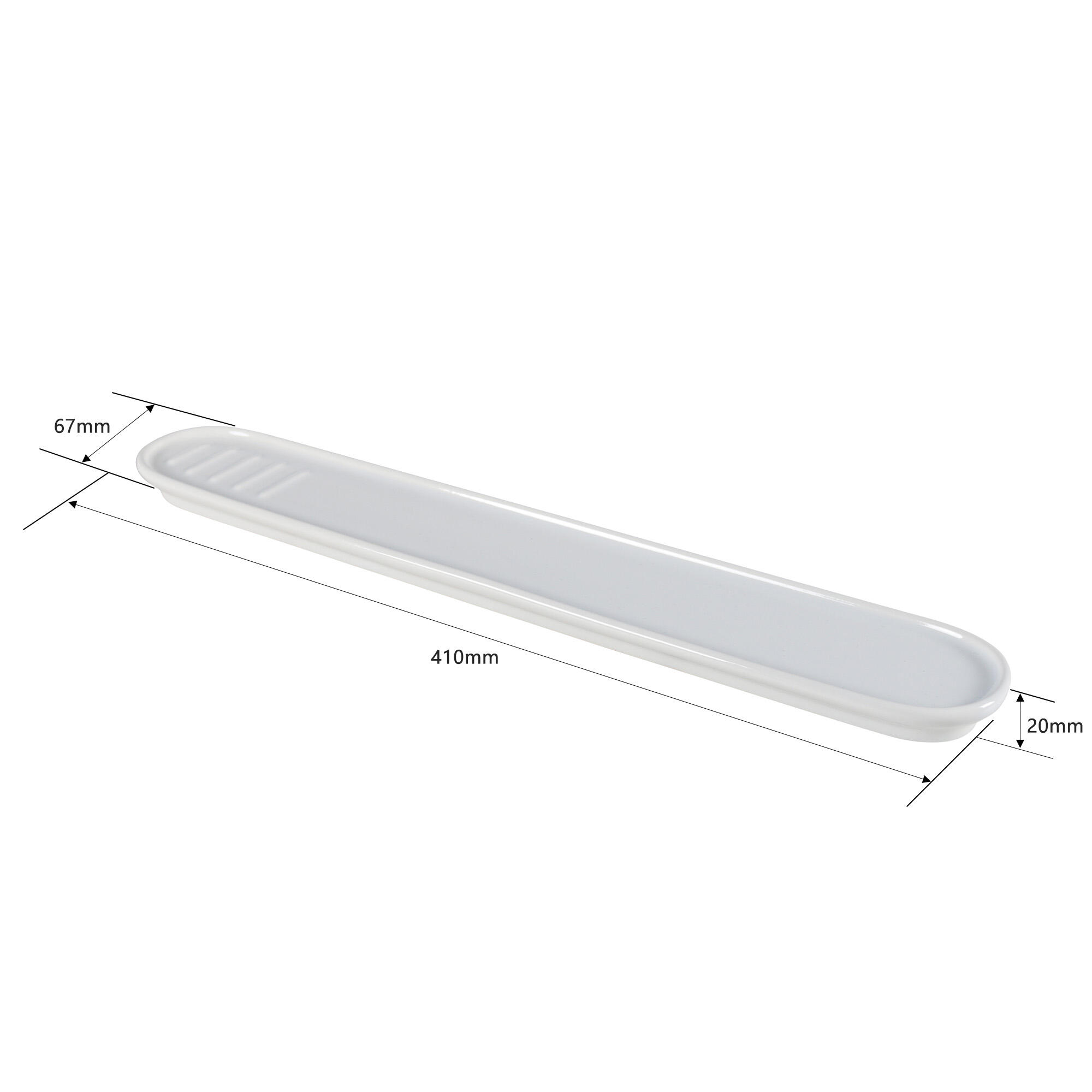 Bandeja multifunções cerâmico 7 x 2 x 2 cm branco Delinia Scandi - 6