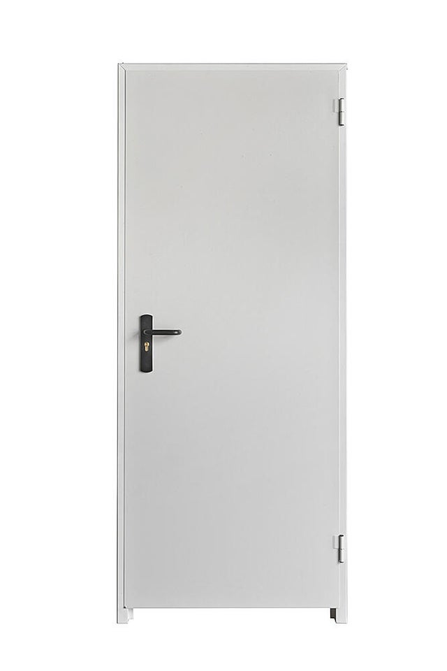 Porte de sécurité en acier pleine blanche 209X89 cm poussant gauche