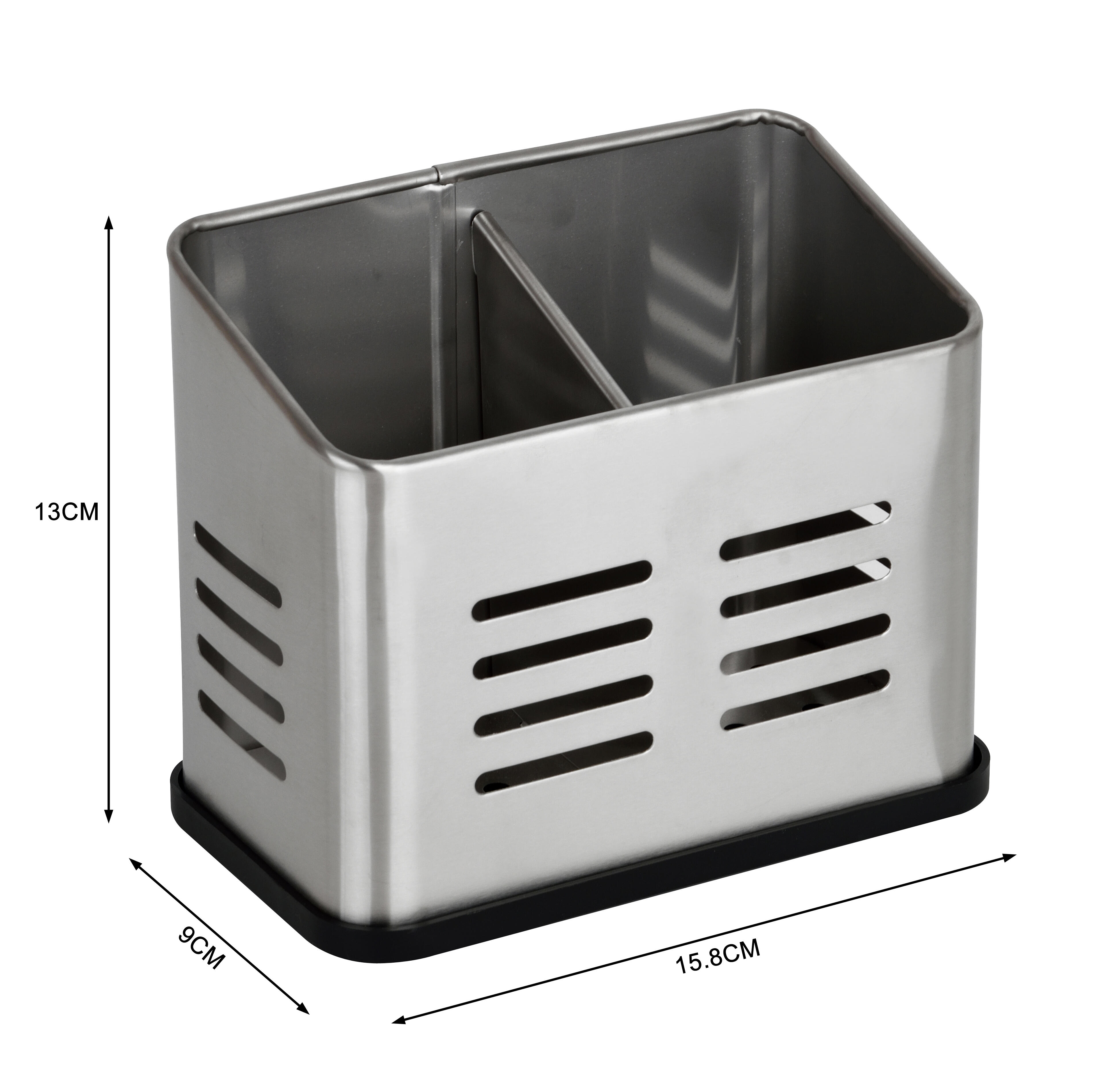 Cubertero escurridor con bandeja de acero DELINIA inox - 10