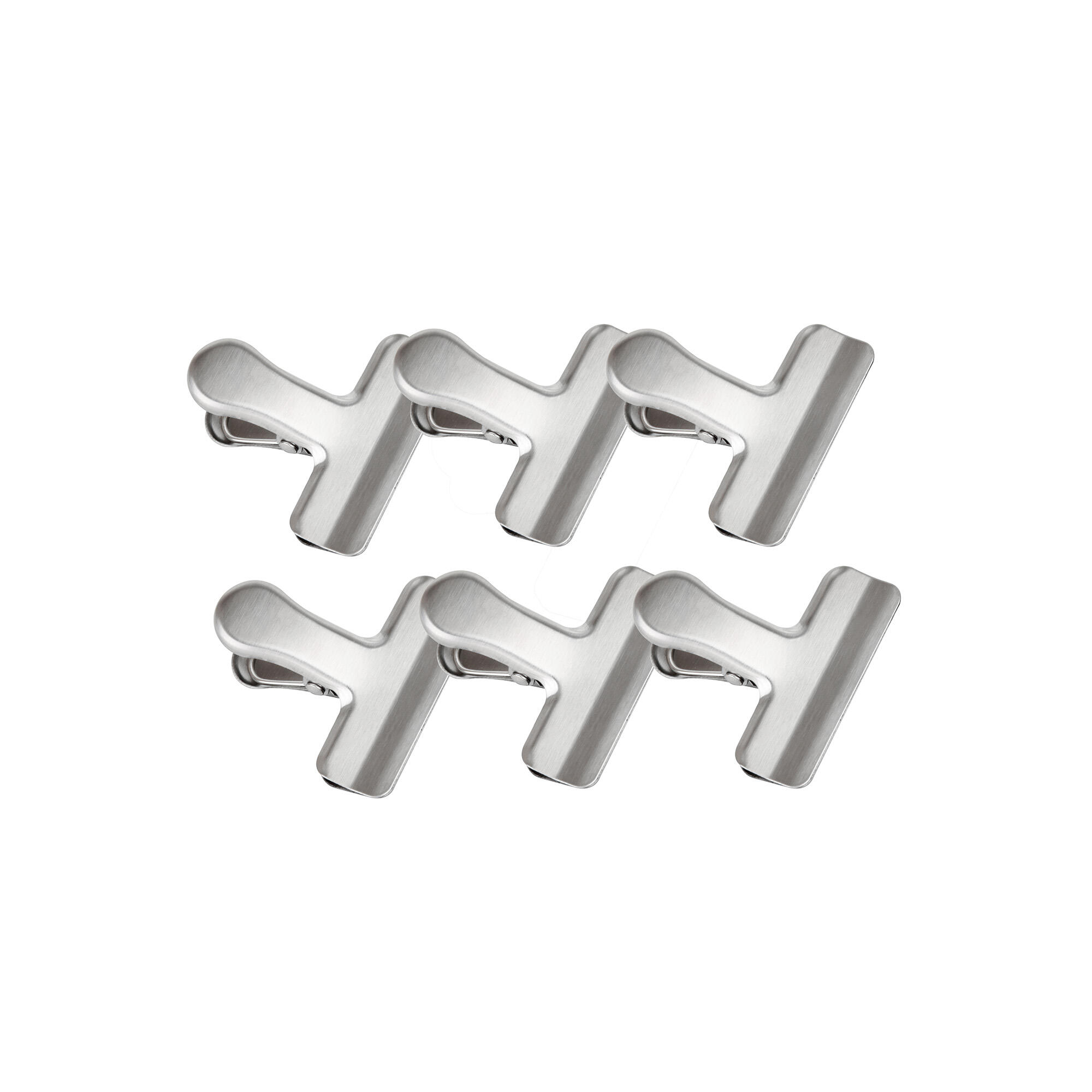 Zestaw 6 klipsów do torebek ze stali nierdzewnej 6 szt. Delinia