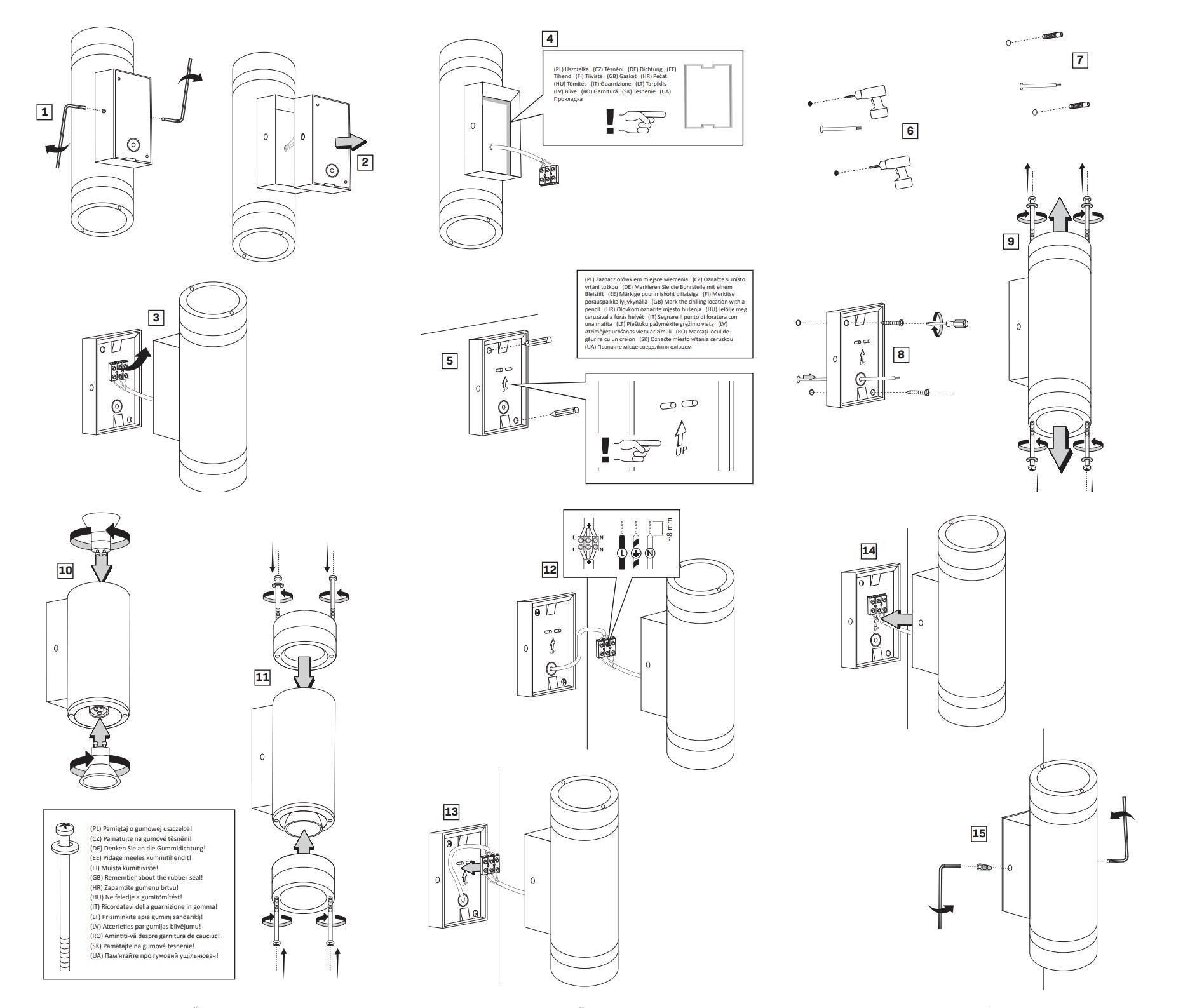 Kinkiet zewnętrzny Rino 2xGU10 IP54 czarny - 7