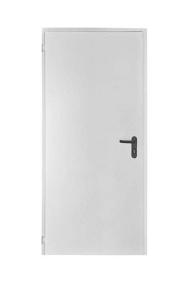 Porte de service acier pleine blanche 204.5x79 cm réversible