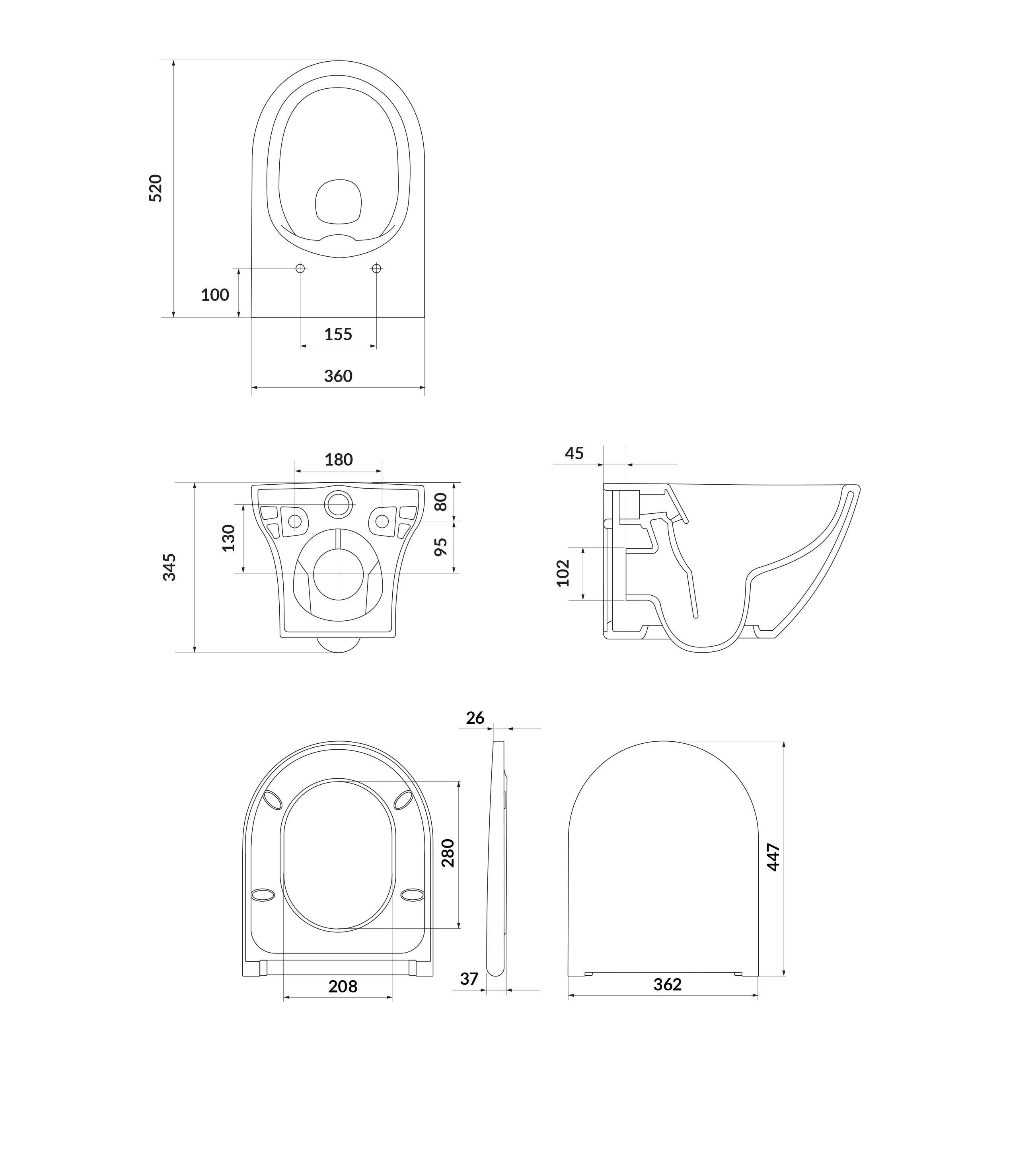 Miska WC wisząca Larga Oval Cersanit - 4