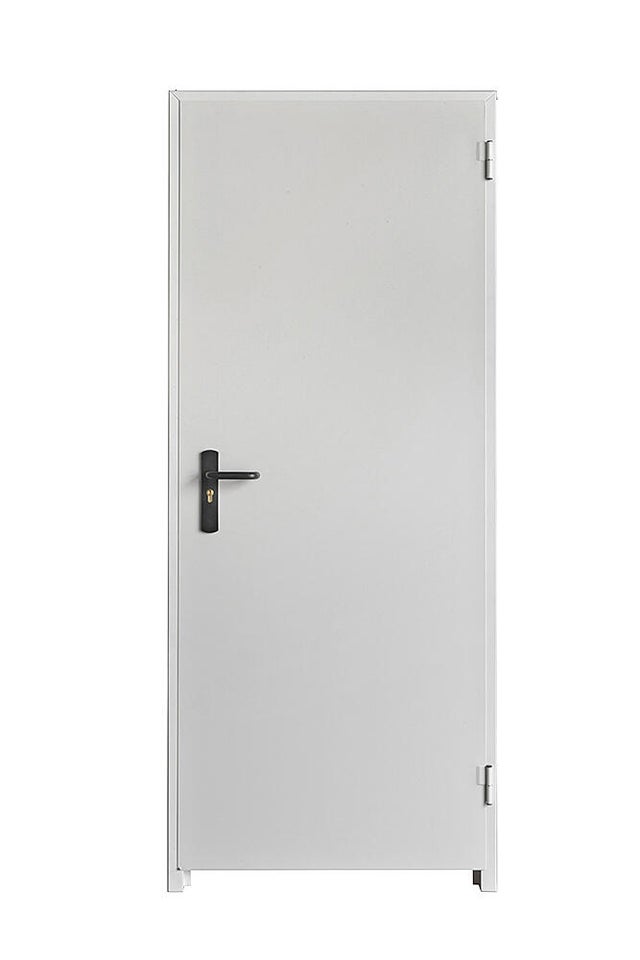 Porte de sécurité en acier pleine blanche 209X89 cm poussant droit