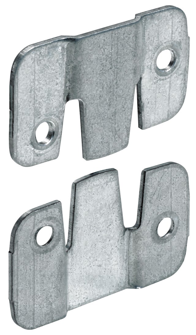 Raccord universel zingué 45 x 28 mm 2 pièces - HETTICH