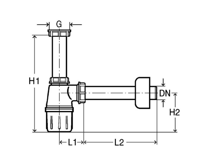Syfon umywalkowy 1 1/4'' butelkowy VIEGA - 2