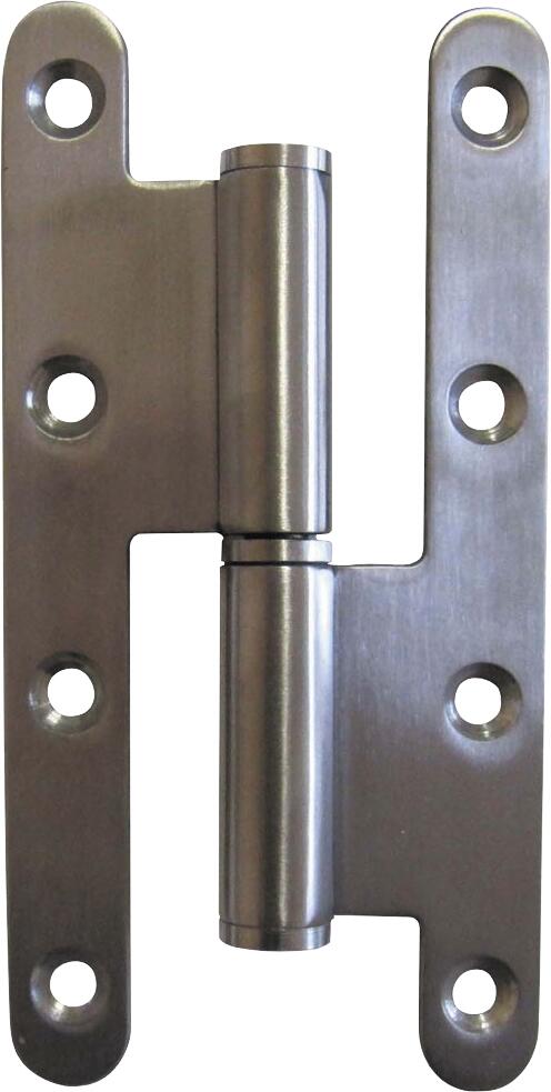 Paumelle à bouchon acier nickelé 140 x 55 mm droite - CHAINEY