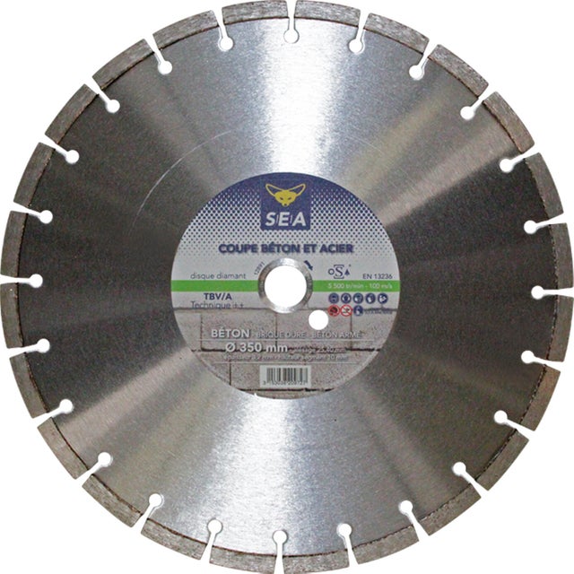 Disque diamant béton Diam.350 mm - SEA