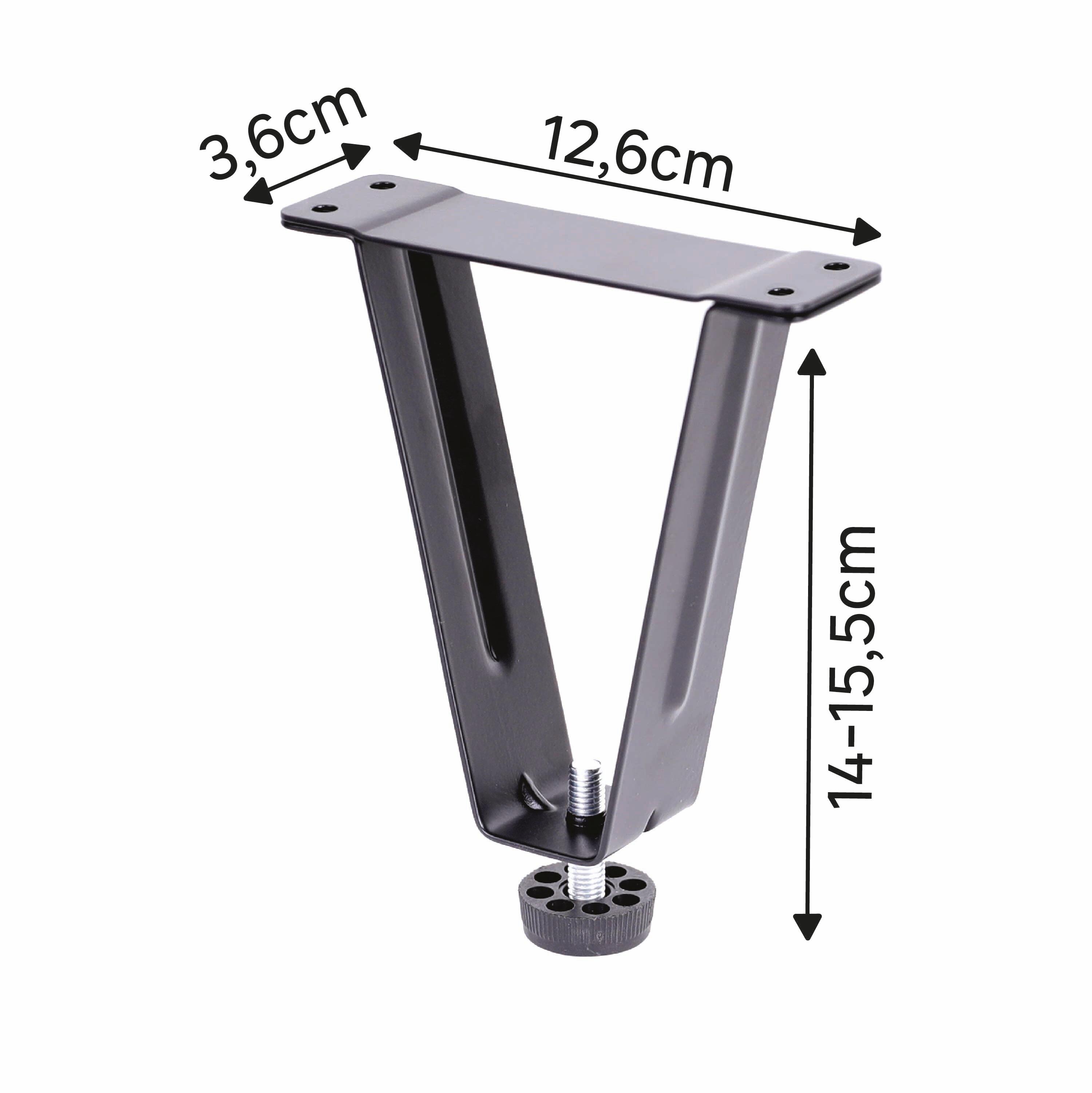 Pied central STANDERS Noir pour meuble Evo'M - 3