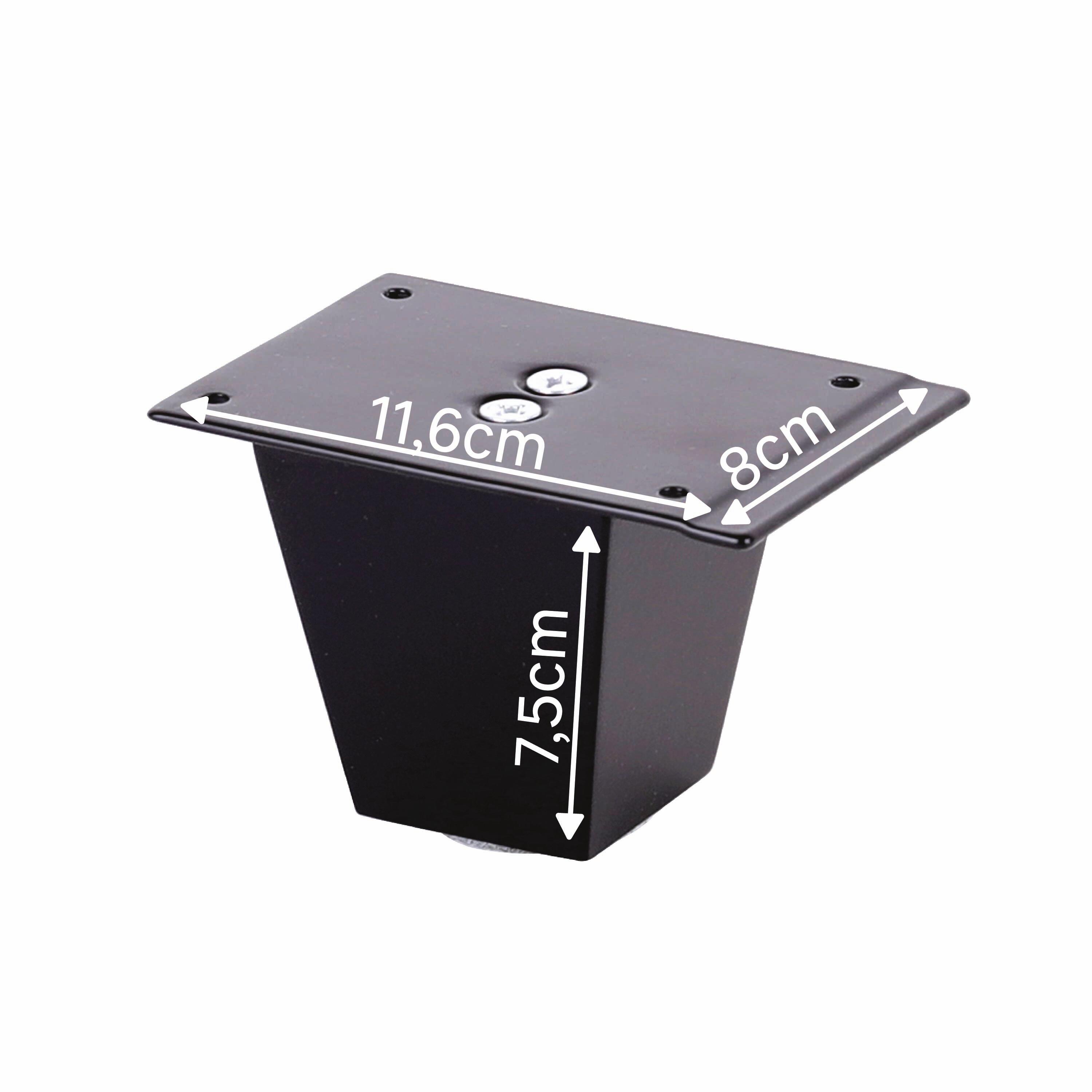 2 Pés metal preto Spaceo Evo'M Secret Tim - 3