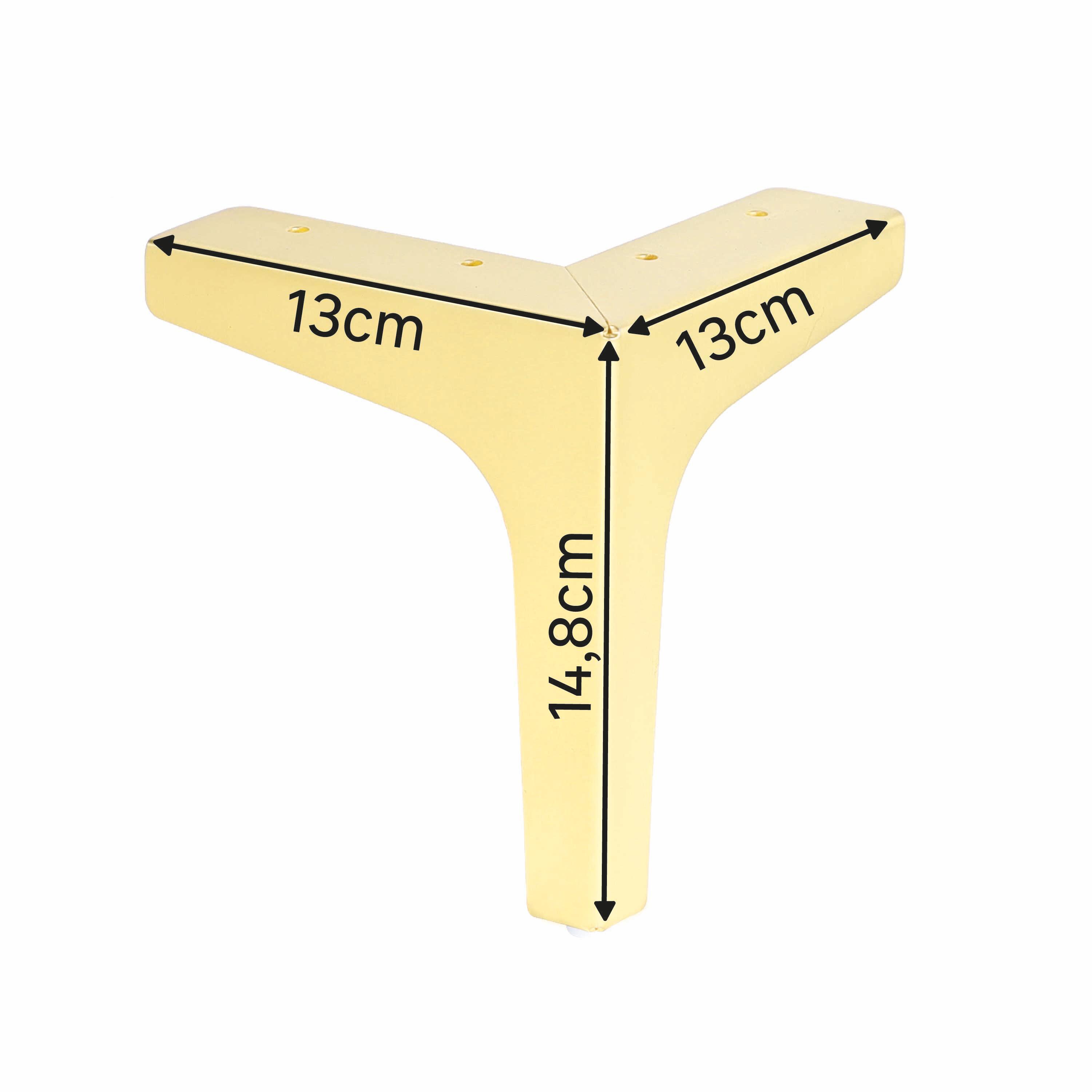 Lot de 2 pieds de meubles métal STANDERS Léo laiton brossé - 3
