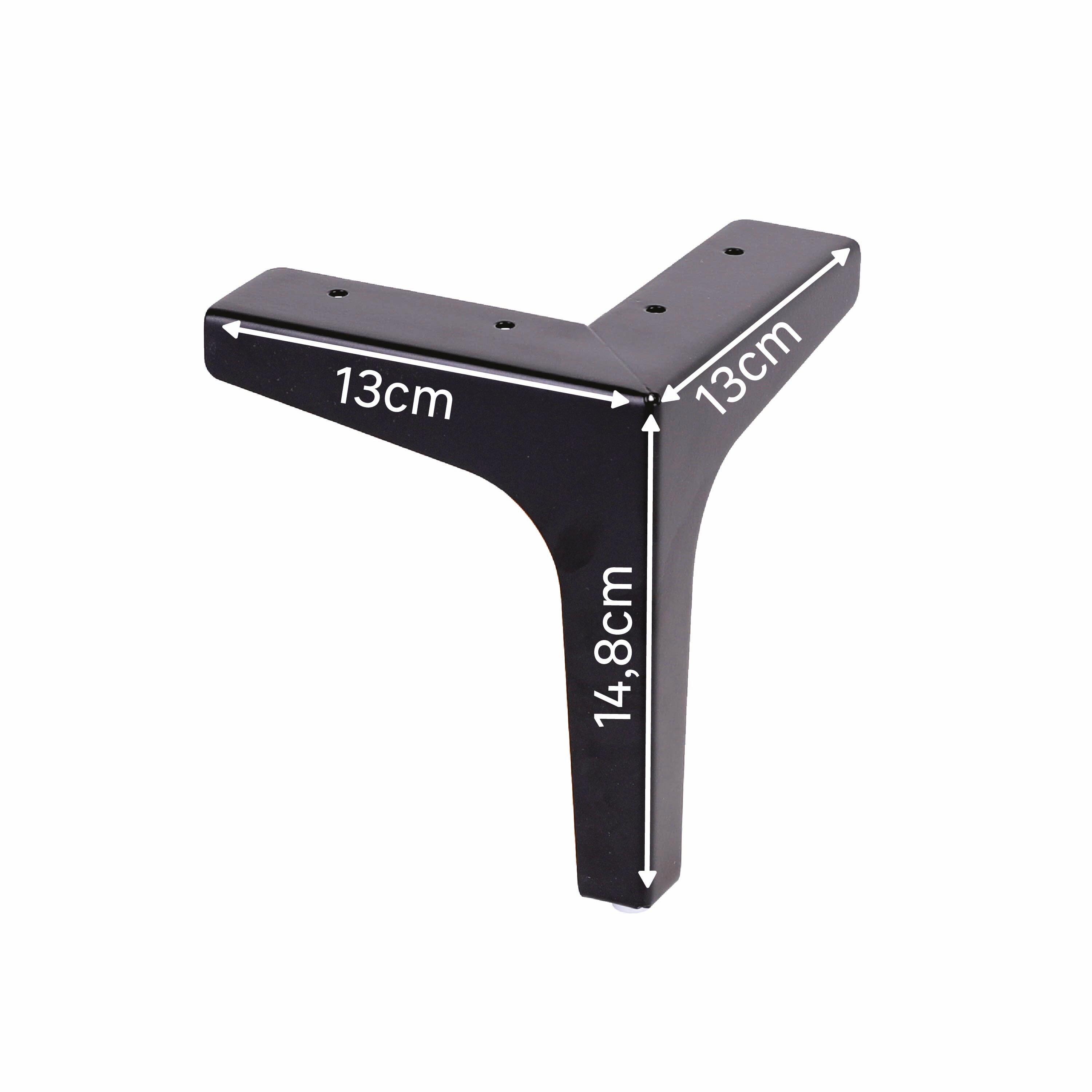 2 Pés metal preto mate Spaceo Evo'M Leo - 4